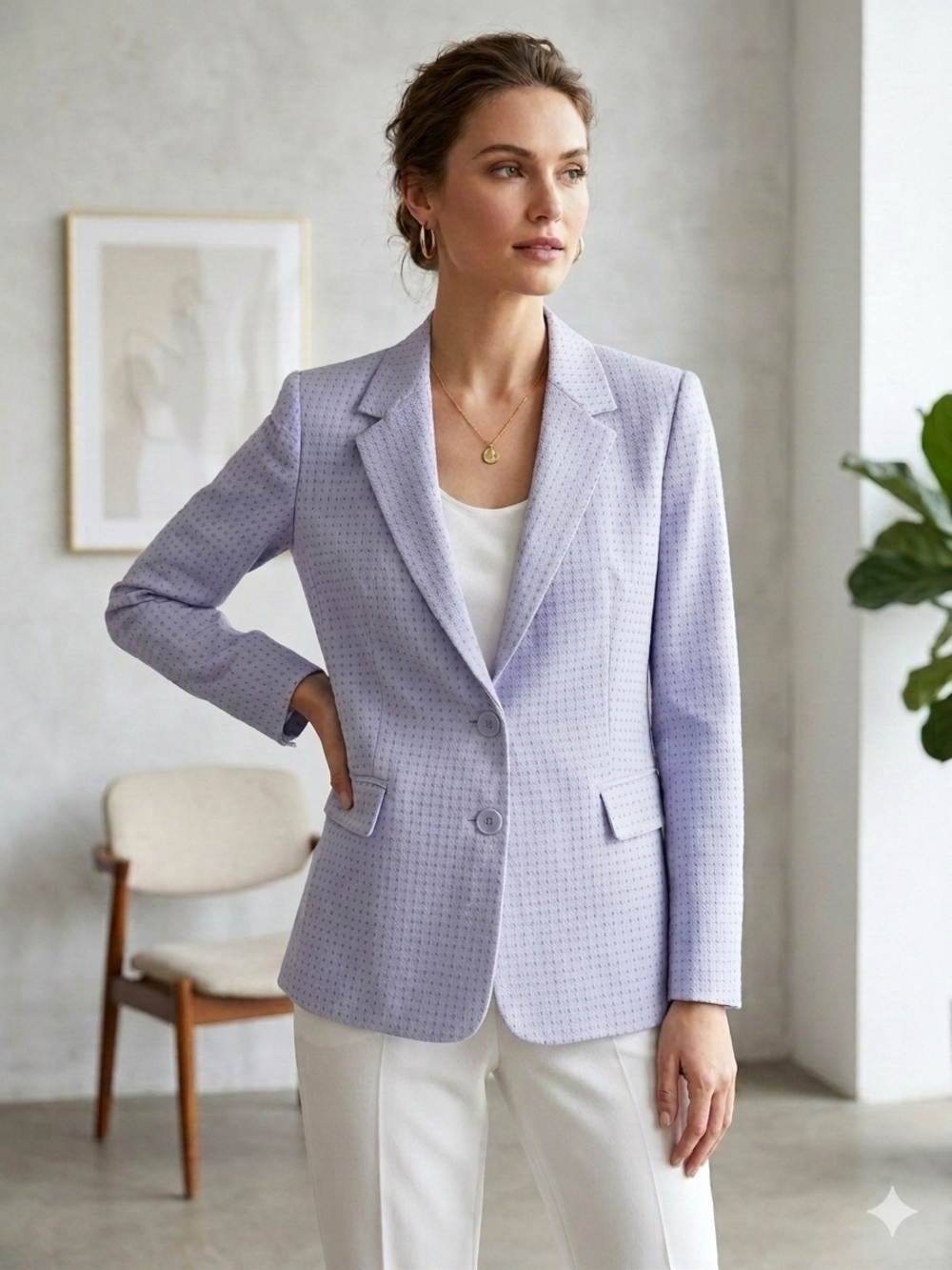 Milano Lilac Single-Breasted Blazer